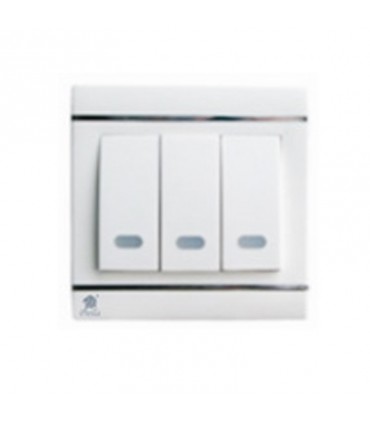 کلید هوشمند 3 پل بی سیم Prella PSW -L3 Elite Series