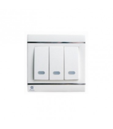 کلید هوشمند 3 پل بی سیم Prella PSW -L3 Elite Series