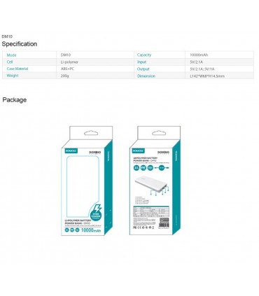 پاور بانک Romoss 10000mAh Domino DM10