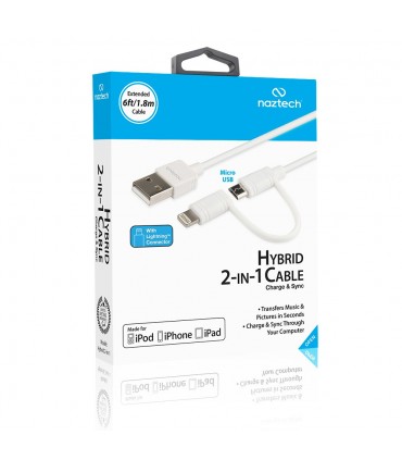 کابل شارژ و انتقال اطلاعات Micro USB/Lightning