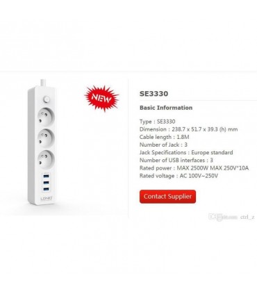 سه راهی برق و شارژ الدینیو LDNIO SE3330