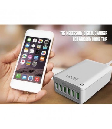 هاب شارژر 6 پورت 7 آمپر الدینیو LDNIO مدل A6703