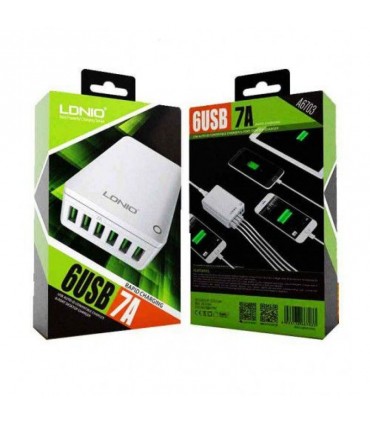 هاب شارژر 6 پورت 7 آمپر الدینیو LDNIO مدل A6703