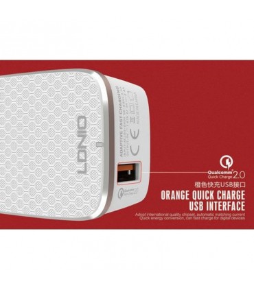 شارژر فست شارژ 2.4 آمپر Qualcomm الدینیو LDNIO A1204Q