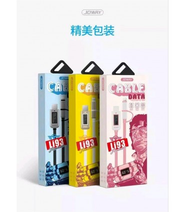 کابل تبدیل USB به لایتنینگ/microUSB جووی مدل LI93 طول 1 متر