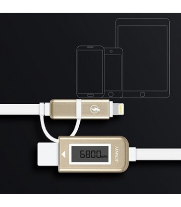 کابل تبدیل USB به لایتنینگ/microUSB جووی مدل LI93 طول 1 متر