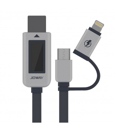 کابل تبدیل USB به لایتنینگ/microUSB جووی مدل LI93 طول 1 متر