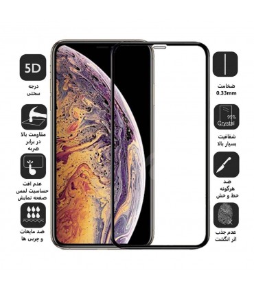 محافظ صفحه نمایش 5D یسکی مدل COV21 مناسب برای گوشی موبایل اپل Iphone 11 Pro Max