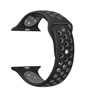 بند سیلیکونی مشکی طرح Nike مناسب برای اپل واچ 42/44 میلی متری