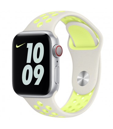 بند سیلیکونی خاکستری طرح Nike مناسب برای اپل واچ 42/44 میلی متری