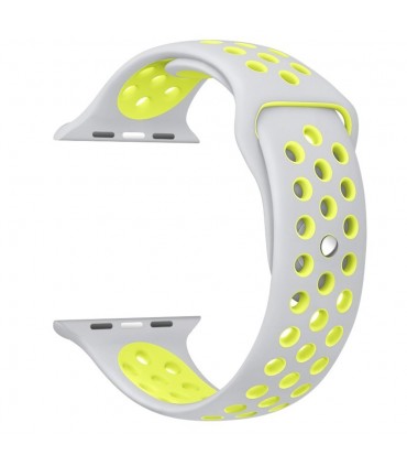 بند سیلیکونی خاکستری طرح Nike مناسب برای اپل واچ 42/44 میلی متری