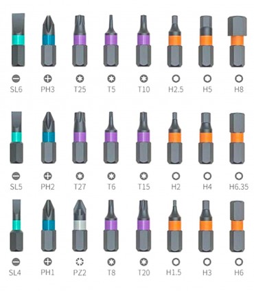آچار بکس و پیچ گوشتی جغجغه ای 24 عددی Xiaomi DUKA