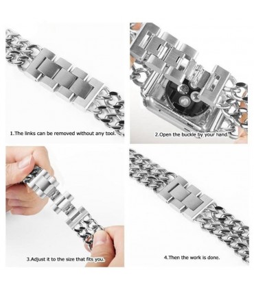 بند فلزی مدل Cartier مناسب برای اپل واچ 42/44 میلی متری