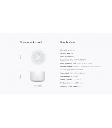 اسپیکر بلوتوثی قابل حمل شیائومی مدل Mini Compact 2