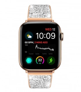 بند فلزی مدل Steel SWAROVSKI مناسب برای اپل واچ 42/44 میلی متری