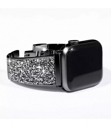 بند فلزی مدل Steel SWAROVSKI مناسب برای اپل واچ 42/44 میلی متری