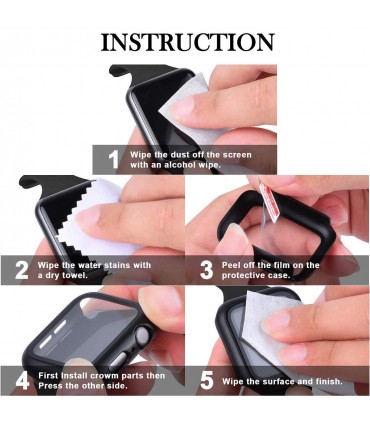 کاور گلس دار مناسب برای اپل واچ و طرح اپل 42 میلیمتری