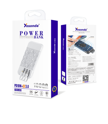 پاوربانک فست شارژو شارژر وایرلس یوسوندا مدل YXD-A69