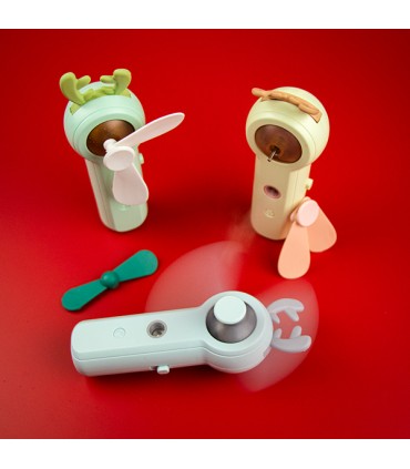 پنکه شارژی و بخور دستی مینی فن مدل Summer