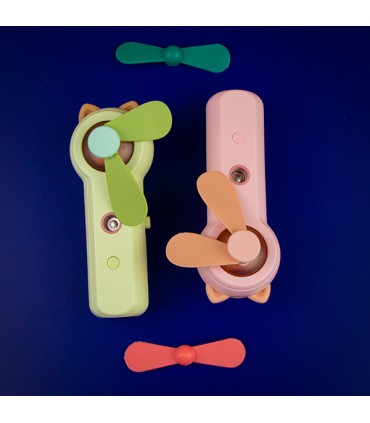 پنکه شارژی و بخور دستی مینی فن مدل Summer