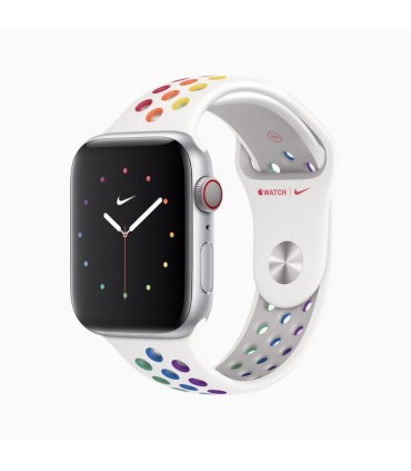 بند سیلیکونی سفید طرح Nike مناسب برای اپل واچ 42/44 میلی متری
