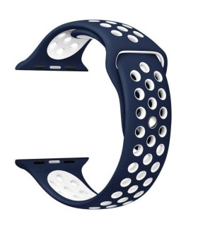 بند سیلیکونی سرمه ای طرح Nike مناسب برای اپل واچ 42/44 میلی متری