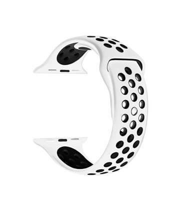 بند سیلیکونی  سفید طرح Nike مناسب برای اپل واچ 38/40 میلی متری