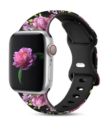 بند سیلیکونی طرح دار مدل B-42 مناسب برای اپل واچ 42/44 میلی متری