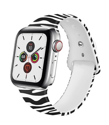 بند سیلیکونی طرح دار مدل B-42 مناسب برای اپل واچ 42/44 میلی متری