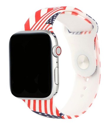 بند سیلیکونی طرح دار مدل B-42 مناسب برای اپل واچ 42/44 میلی متری