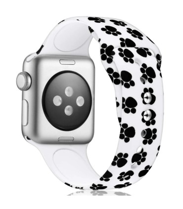 بند سیلیکونی طرح دار مدل B-42 مناسب برای اپل واچ 42/44 میلی متری