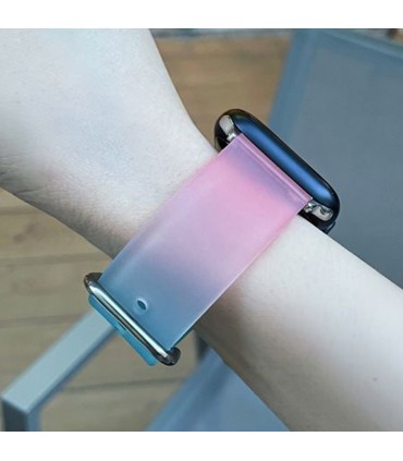 بند سیلیکونی پاستیلی  شفاف مناسب برای اپل واچ 44/42 میلی متری