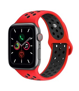 بند سیلیکونی قرمز طرح Nike مناسب برای اپل واچ 42/44 میلی متری