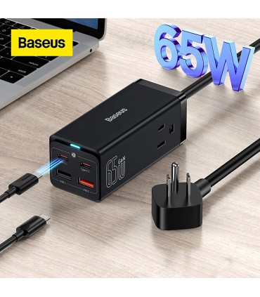 شارژر رومیزی باسئوس مدل GaN3 Pro-65W