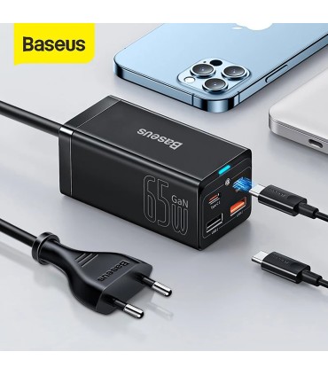 شارژر رومیزی باسئوس مدل GaN3 Pro-65W