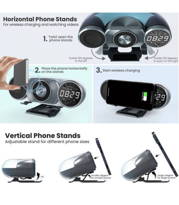 اسپیکر، ساعت ، شارژر وایرلس 8 کاره گیفت کالکشن مدل WD100