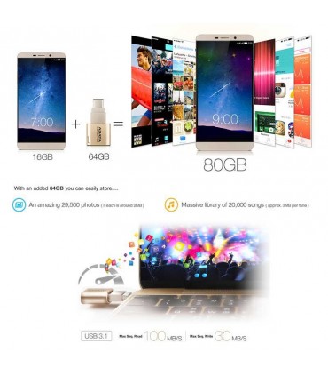 فلش مموری 32 گیگابایت Adata UC350 USB Type-C