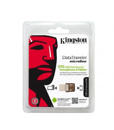 فلش مموری کینگستون 64 گیگابایت DTDUO USB 2.0 OTG