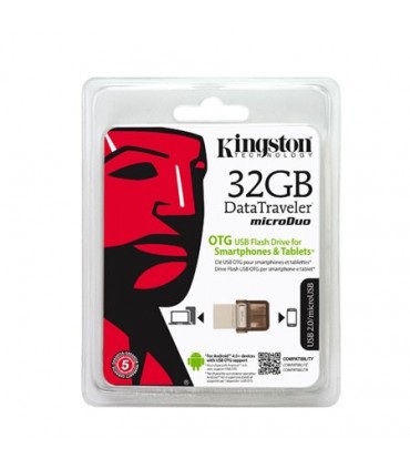 فلش مموری کینگستون 32 گیگابایت DTDUO USB 2.0 OTG
