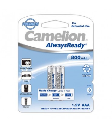 باتری نیم قلمی قابل شارژ کاملیون ۸۰۰ میلی آمپر