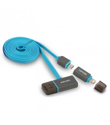 کابل تبدیل Fujipower Cable 1m USB to microUSB / Lightning With USB Hub