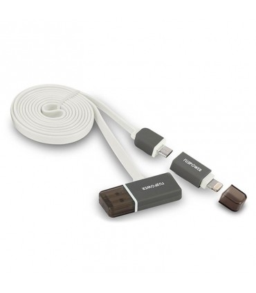 کابل تبدیل Fujipower Cable 1m USB to microUSB / Lightning With USB Hub