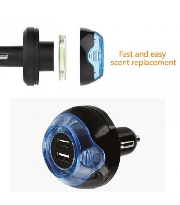 شارژر فندکی و خوش بو کننده هوا Freshtech 2USB