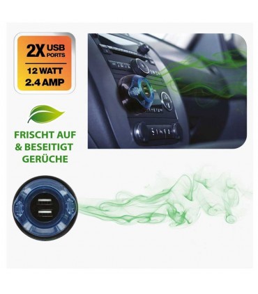 شارژر فندکی و خوش بو کننده هوا Freshtech 2USB