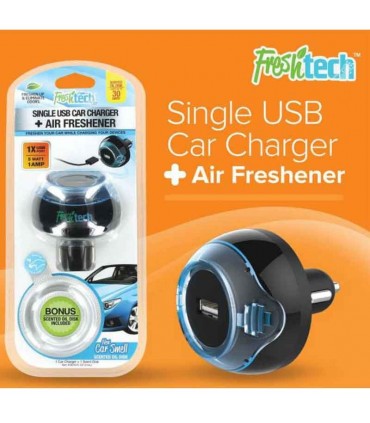 شارژر فندکی و خوش بو کننده هوا Freshtech 2USB
