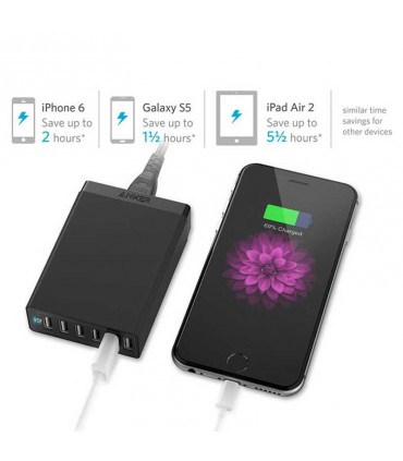 شارژر Anker 60W PowerPort 6 USB