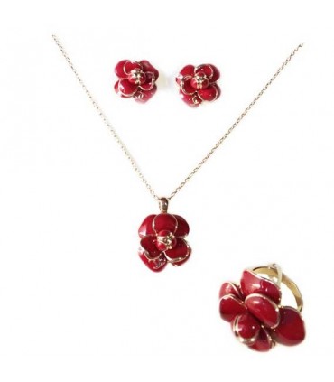 ست شکوفه (گردنبند-انگشتر-گوشواره)