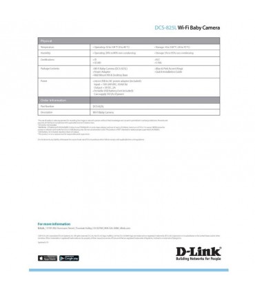 دوربین مراقبت از کودک D-Link DCS-825L Wi-Fi Day/Night HD with Remote Monitoring