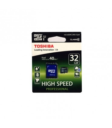 رم میکرو اس دی Toshiba microSDHC UHS-I High Speed Professional With Adapter32GB