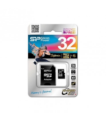 رم میکرو اس دی Silicon Power Superior Class 10 UHS-I U1 90MBs microSDHC With Adapter32GB